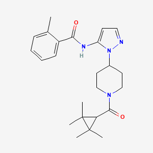 2-methyl-N-(1-{1-[(2,2,3,3-tetramethylcyclopropyl)carbonyl]-4-piperidinyl}-1H-pyrazol-5-yl)benzamide