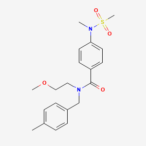 molecular formula C20H26N2O4S B3783213 N-(2-methoxyethyl)-N-(4-methylbenzyl)-4-[methyl(methylsulfonyl)amino]benzamide 