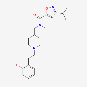 N-({1-[2-(2-fluorophenyl)ethyl]-4-piperidinyl}methyl)-3-isopropyl-N-methyl-5-isoxazolecarboxamide