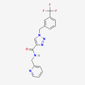 N-(2-pyridinylmethyl)-1-[3-(trifluoromethyl)benzyl]-1H-1,2,3-triazole-4-carboxamide