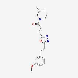 N-ethyl-3-{5-[2-(3-methoxyphenyl)ethyl]-1,3,4-oxadiazol-2-yl}-N-(2-methyl-2-propen-1-yl)propanamide