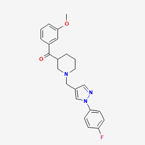 (1-{[1-(4-fluorophenyl)-1H-pyrazol-4-yl]methyl}-3-piperidinyl)(3-methoxyphenyl)methanone