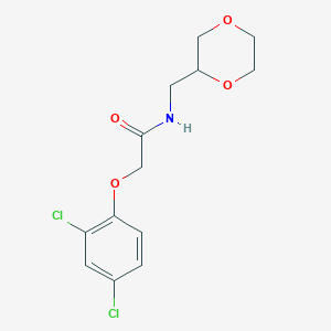 2-(2,4-dichlorophenoxy)-N-(1,4-dioxan-2-ylmethyl)acetamide