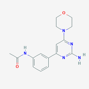 N-[3-(2-amino-6-morpholin-4-ylpyrimidin-4-yl)phenyl]acetamide