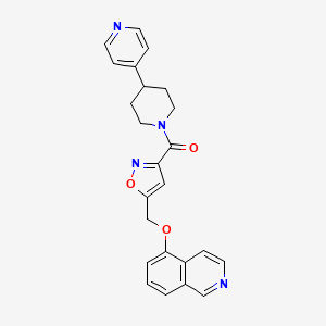 molecular formula C24H22N4O3 B3783280 5-[(3-{[4-(4-pyridinyl)-1-piperidinyl]carbonyl}-5-isoxazolyl)methoxy]isoquinoline 