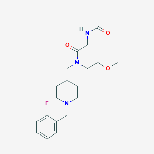 molecular formula C20H30FN3O3 B3783299 N~2~-acetyl-N~1~-{[1-(2-fluorobenzyl)-4-piperidinyl]methyl}-N~1~-(2-methoxyethyl)glycinamide 