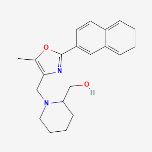 (1-{[5-methyl-2-(2-naphthyl)-1,3-oxazol-4-yl]methyl}-2-piperidinyl)methanol