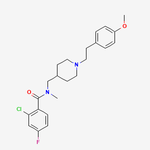 2-chloro-4-fluoro-N-({1-[2-(4-methoxyphenyl)ethyl]-4-piperidinyl}methyl)-N-methylbenzamide