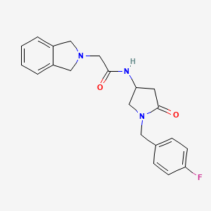 2-(1,3-dihydroisoindol-2-yl)-N-[1-[(4-fluorophenyl)methyl]-5-oxopyrrolidin-3-yl]acetamide