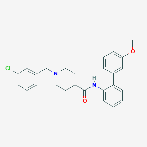 molecular formula C26H27ClN2O2 B3783341 1-(3-chlorobenzyl)-N-(3'-methoxy-2-biphenylyl)-4-piperidinecarboxamide 