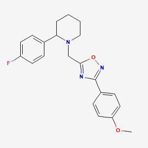 2-(4-fluorophenyl)-1-{[3-(4-methoxyphenyl)-1,2,4-oxadiazol-5-yl]methyl}piperidine