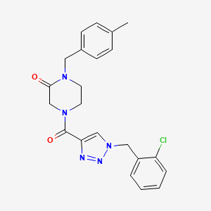 4-{[1-(2-chlorobenzyl)-1H-1,2,3-triazol-4-yl]carbonyl}-1-(4-methylbenzyl)-2-piperazinone