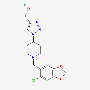 (1-{1-[(6-chloro-1,3-benzodioxol-5-yl)methyl]-4-piperidinyl}-1H-1,2,3-triazol-4-yl)methanol trifluoroacetate (salt)