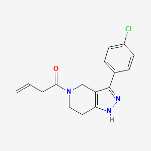 1-[3-(4-Chlorophenyl)-1,4,6,7-tetrahydropyrazolo[4,3-c]pyridin-5-yl]but-3-en-1-one