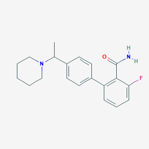 molecular formula C20H23FN2O B3783433 3-fluoro-4'-(1-piperidin-1-ylethyl)biphenyl-2-carboxamide 