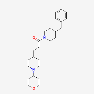 molecular formula C25H38N2O2 B3783446 1-(4-Benzylpiperidin-1-yl)-3-[1-(oxan-4-yl)piperidin-4-yl]propan-1-one 