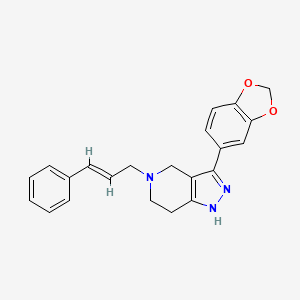 3-(1,3-benzodioxol-5-yl)-5-[(E)-3-phenylprop-2-enyl]-1,4,6,7-tetrahydropyrazolo[4,3-c]pyridine