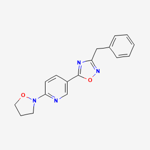 molecular formula C17H16N4O2 B3783463 5-(3-benzyl-1,2,4-oxadiazol-5-yl)-2-(2-isoxazolidinyl)pyridine 