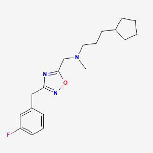 (3-cyclopentylpropyl){[3-(3-fluorobenzyl)-1,2,4-oxadiazol-5-yl]methyl}methylamine