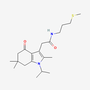 2-(1-isopropyl-2,6,6-trimethyl-4-oxo-4,5,6,7-tetrahydro-1H-indol-3-yl)-N-[3-(methylthio)propyl]acetamide