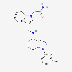 molecular formula C26H29N5O B3783510 2-[3-({[1-(2,3-dimethylphenyl)-4,5,6,7-tetrahydro-1H-indazol-4-yl]amino}methyl)-1H-indol-1-yl]acetamide 