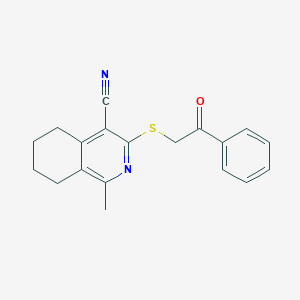 1-Methyl-3-[(2-oxo-2-phenylethyl)sulfanyl]-5,6,7,8-tetrahydro-4-isoquinolinecarbonitrile