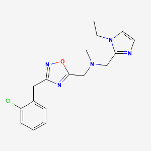 1-[3-(2-chlorobenzyl)-1,2,4-oxadiazol-5-yl]-N-[(1-ethyl-1H-imidazol-2-yl)methyl]-N-methylmethanamine