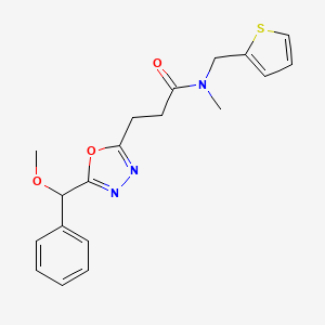 3-{5-[methoxy(phenyl)methyl]-1,3,4-oxadiazol-2-yl}-N-methyl-N-(2-thienylmethyl)propanamide