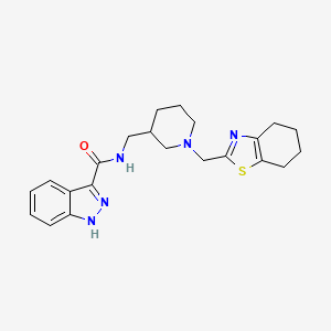 N-{[1-(4,5,6,7-tetrahydro-1,3-benzothiazol-2-ylmethyl)-3-piperidinyl]methyl}-1H-indazole-3-carboxamide