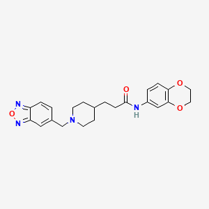 3-[1-(2,1,3-benzoxadiazol-5-ylmethyl)-4-piperidinyl]-N-(2,3-dihydro-1,4-benzodioxin-6-yl)propanamide