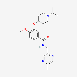 3-[(1-isopropyl-4-piperidinyl)oxy]-4-methoxy-N-[(5-methyl-2-pyrazinyl)methyl]benzamide