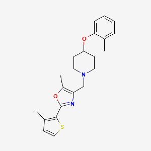 molecular formula C22H26N2O2S B3783572 1-{[5-methyl-2-(3-methyl-2-thienyl)-1,3-oxazol-4-yl]methyl}-4-(2-methylphenoxy)piperidine 