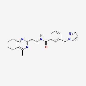 N-[2-(4-methyl-5,6,7,8-tetrahydroquinazolin-2-yl)ethyl]-3-(1H-pyrazol-1-ylmethyl)benzamide