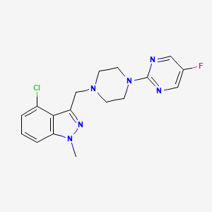 4-chloro-3-{[4-(5-fluoropyrimidin-2-yl)piperazin-1-yl]methyl}-1-methyl-1H-indazole