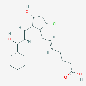 molecular formula C21H33ClO4 B037836 7-(5-Chloro-2-(3-cyclohexyl-3-hydroxy-1-propenyl)-3-hydroxycyclopentyl)-5-heptenoic acid CAS No. 117708-11-9