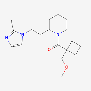 1-{[1-(methoxymethyl)cyclobutyl]carbonyl}-2-[2-(2-methyl-1H-imidazol-1-yl)ethyl]piperidine