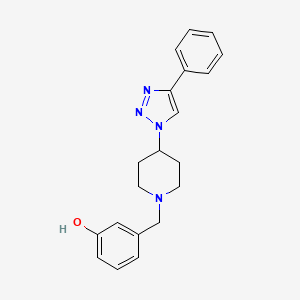 3-[[4-(4-Phenyltriazol-1-yl)piperidin-1-yl]methyl]phenol