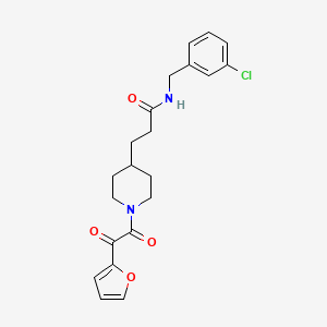 N-(3-chlorobenzyl)-3-{1-[2-furyl(oxo)acetyl]-4-piperidinyl}propanamide