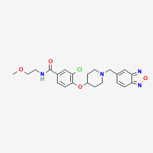 4-{[1-(2,1,3-benzoxadiazol-5-ylmethyl)-4-piperidinyl]oxy}-3-chloro-N-(2-methoxyethyl)benzamide