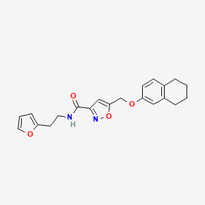 N-[2-(2-furyl)ethyl]-5-[(5,6,7,8-tetrahydro-2-naphthalenyloxy)methyl]-3-isoxazolecarboxamide