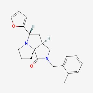 molecular formula C21H24N2O2 B3783646 (3aS*,5S*,9aS*)-5-(2-furyl)-2-(2-methylbenzyl)hexahydro-7H-pyrrolo[3,4-g]pyrrolizin-1(2H)-one 