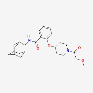 molecular formula C25H34N2O4 B3783683 N-2-adamantyl-2-{[1-(methoxyacetyl)-4-piperidinyl]oxy}benzamide 