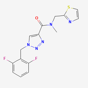 1-(2,6-difluorobenzyl)-N-methyl-N-(1,3-thiazol-2-ylmethyl)-1H-1,2,3-triazole-4-carboxamide