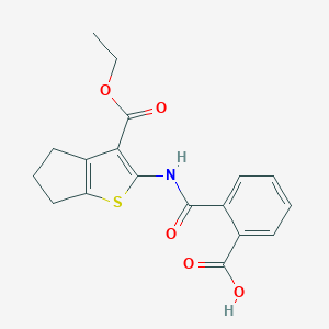 2-[(3-ethoxycarbonyl-5,6-dihydro-4H-cyclopenta[b]thiophen-2-yl)carbamoyl]benzoic acid