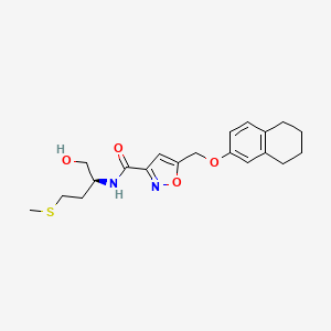 molecular formula C20H26N2O4S B3783720 N-[(1S)-1-(hydroxymethyl)-3-(methylthio)propyl]-5-[(5,6,7,8-tetrahydro-2-naphthalenyloxy)methyl]-3-isoxazolecarboxamide 