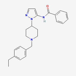 N-{1-[1-(4-ethylbenzyl)-4-piperidinyl]-1H-pyrazol-5-yl}benzamide