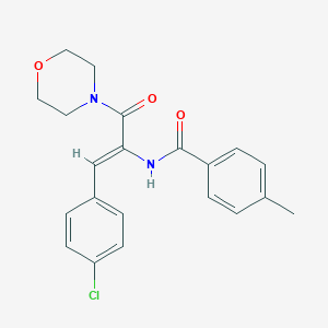 molecular formula C21H21ClN2O3 B378376 N-[2-(4-chlorophenyl)-1-(4-morpholinylcarbonyl)vinyl]-4-methylbenzamide 
