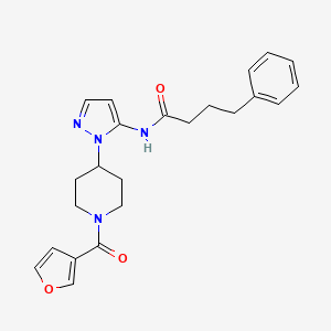 N-{1-[1-(3-furoyl)-4-piperidinyl]-1H-pyrazol-5-yl}-4-phenylbutanamide