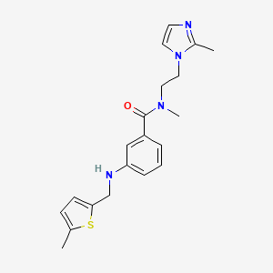 N-methyl-N-[2-(2-methyl-1H-imidazol-1-yl)ethyl]-3-{[(5-methyl-2-thienyl)methyl]amino}benzamide