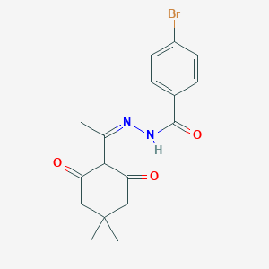 4-bromo-N'-[1-(4,4-dimethyl-2,6-dioxocyclohexyl)ethylidene]benzohydrazide